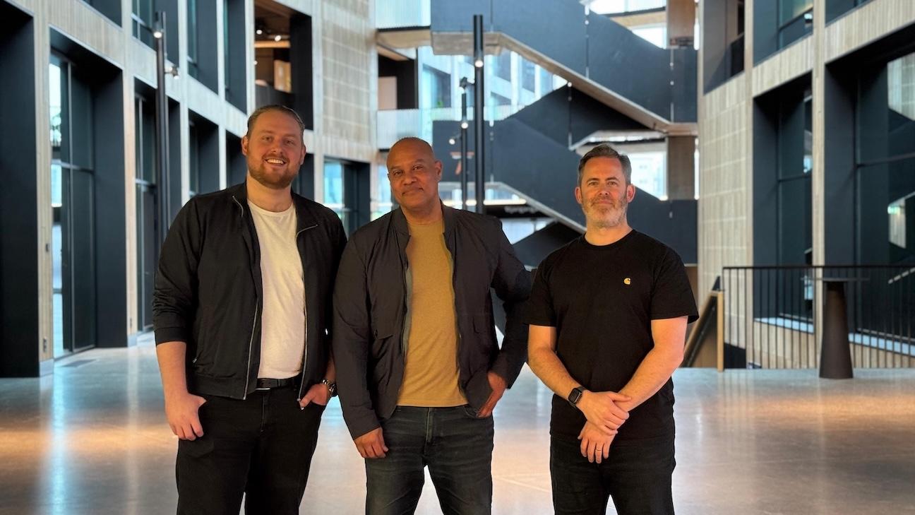 The three founders of GrowthApp - Guido from Aruba, Jon from Iceland, and Dale from Yorkshire - standing together in Reykjavik